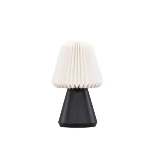 Rebellenclub Tafellamp Matai - zwart/wit - Ø 15 cm