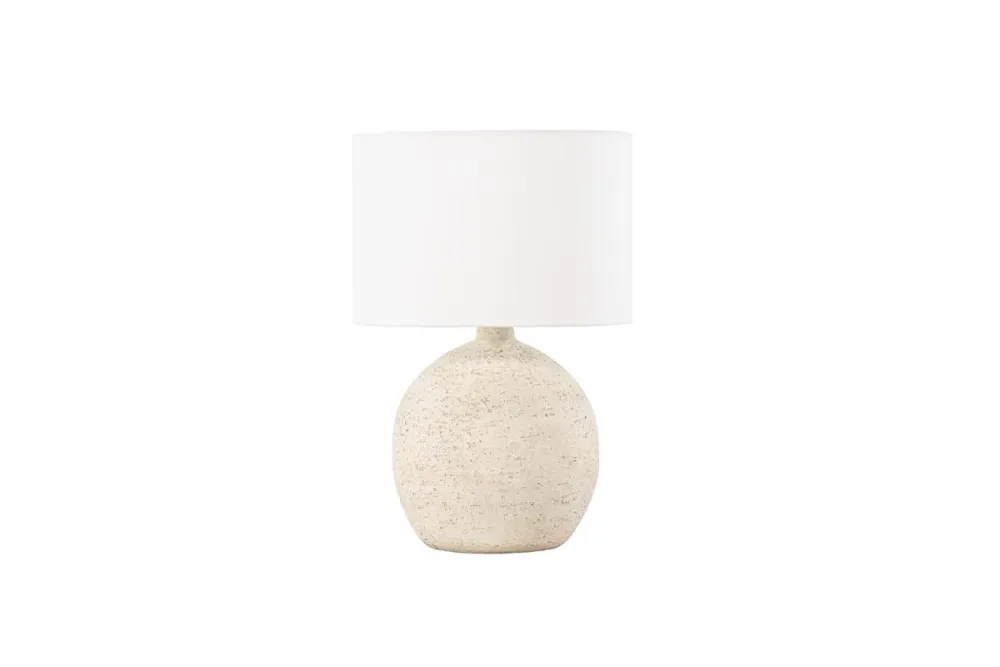 Rebellenclub Tafellamp Sirena - beige - Ø 30 cm