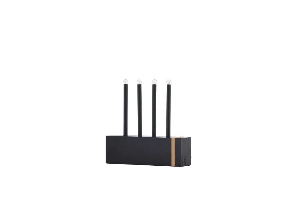 Rebellenclub Tafellamp Tua - zwart - 25 x 6 cm