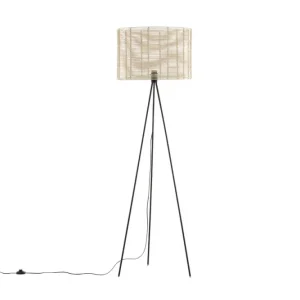Rebellenclub Vloerlamp Noor Naturel - rattan