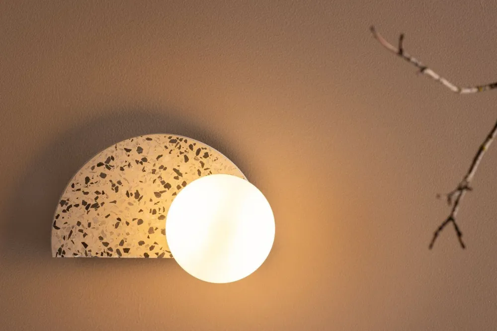 Rebellenclub Wandlamp Almby - wit - 20 x 11 cm
