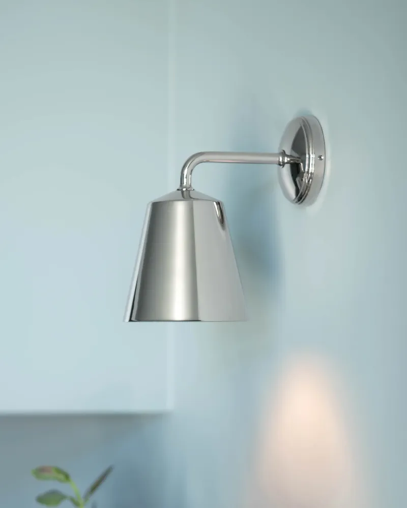 Richmond Kleine Wandlamp - Gepolijst Nikkel
