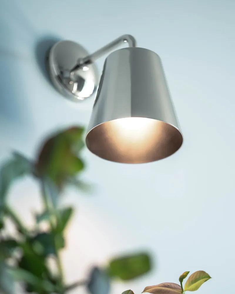 Richmond Kleine Wandlamp - Gepolijst Nikkel