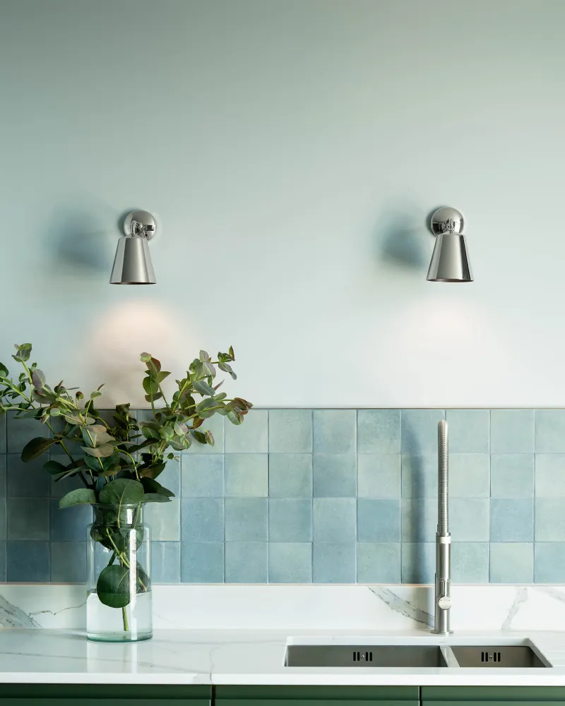 Richmond Kleine Wandlamp - Gepolijst Nikkel