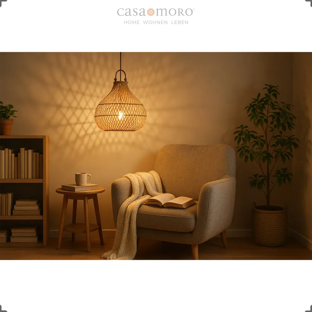 Rieten lamp Boho