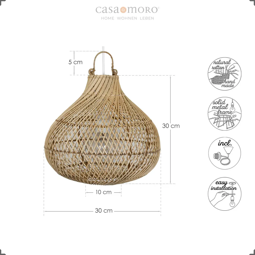 Rieten lamp Boho