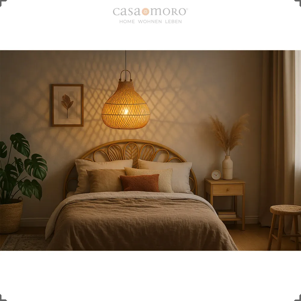 Rieten lamp Boho