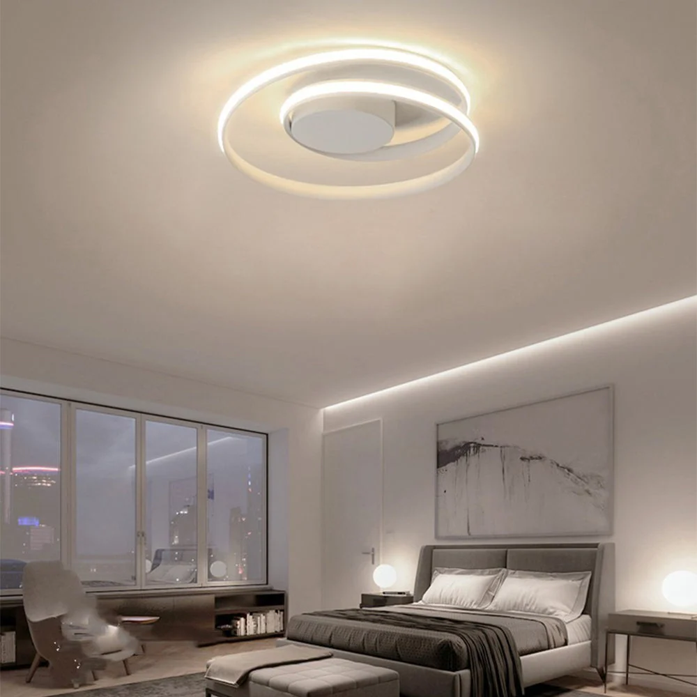 Ringen Plafondlamp met Geometrisch Ontwerp en Minimalistische Afwerking