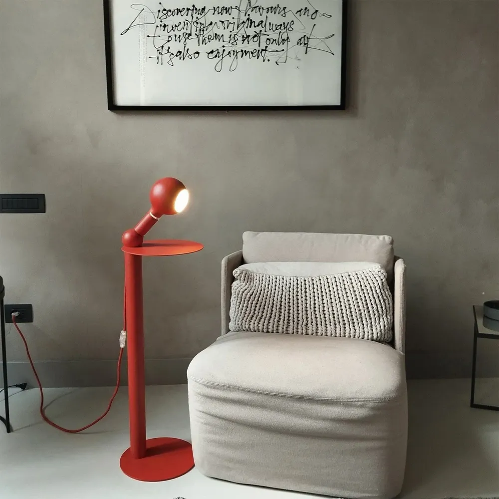 Rocco - Vloerlamp met Lichtbron Camo - Rood
