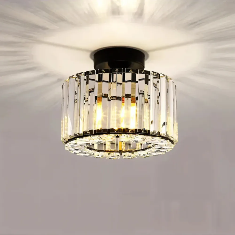 Ronde Plafondlamp Kristalglas