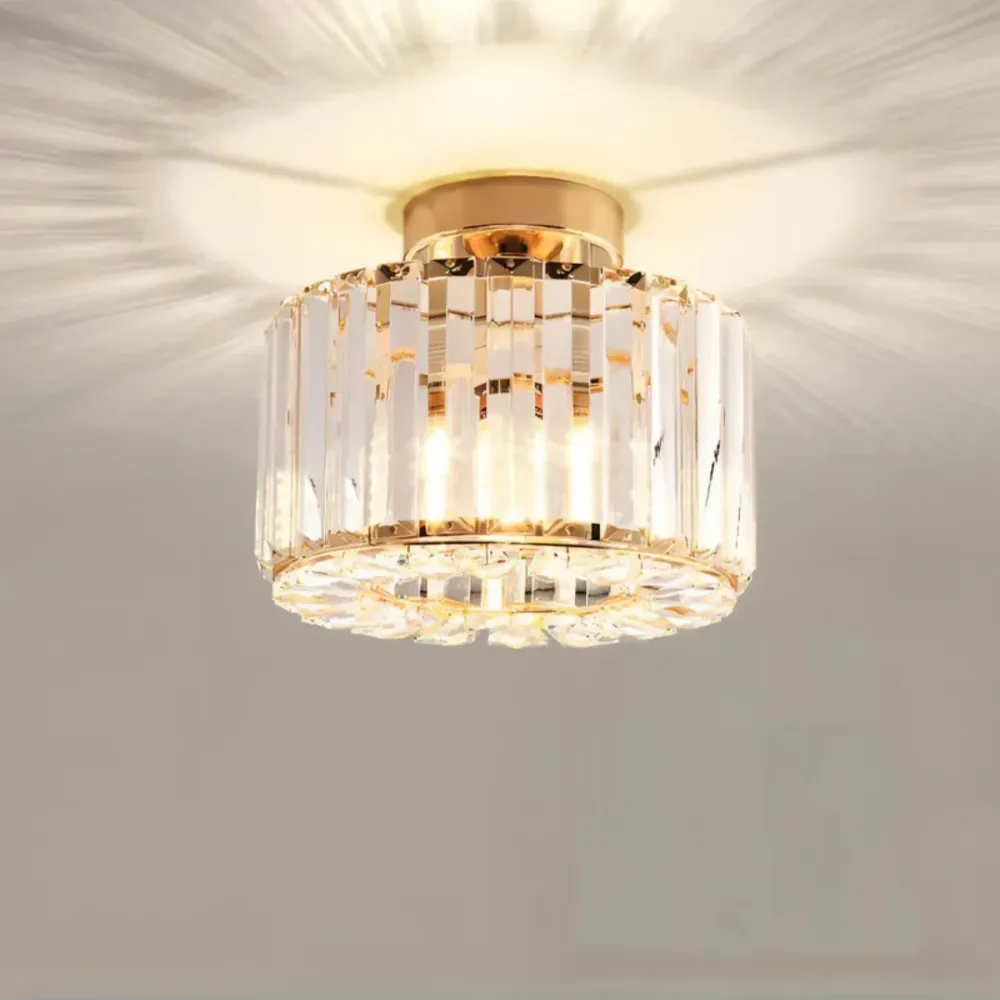 Ronde Plafondlamp Kristalglas