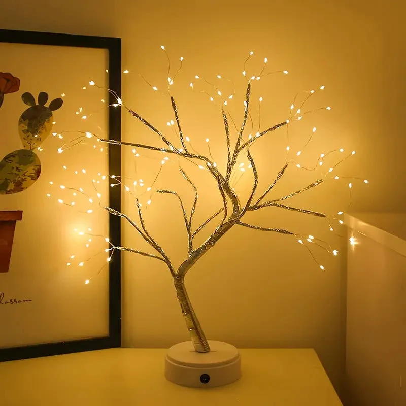 Rustgevende LED Boom Nachtlamp met Buigbare Takken