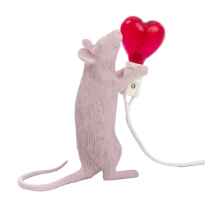 Seletti Mouselamp staand Love incl. hartjeslamp