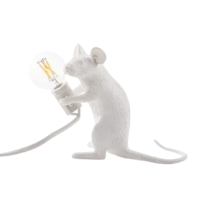 Seletti mouselamp zittend wit