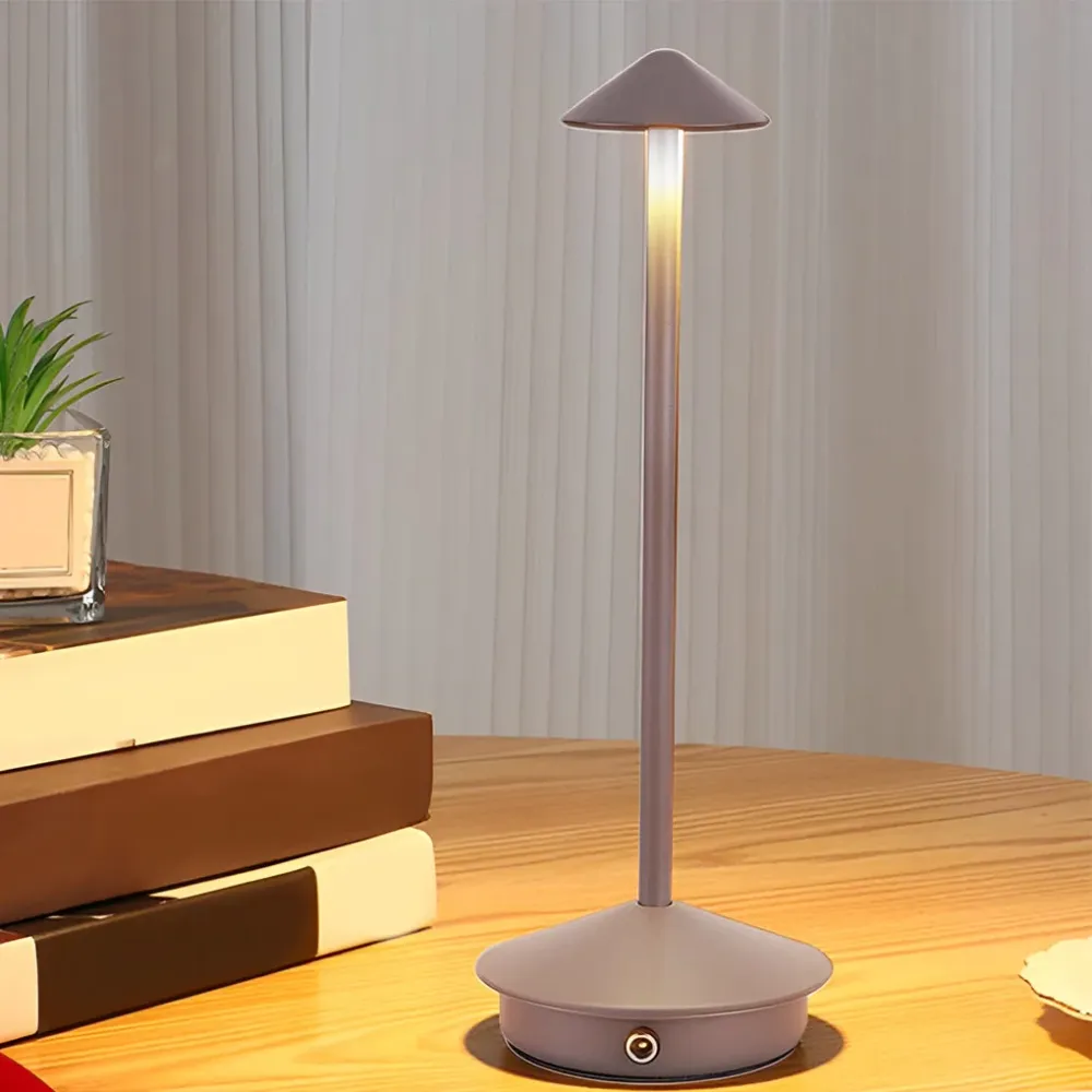 ArtiGlow - Lange Staaf Driehoek Paddenstoel Tafellamp met 3-Staps Dimbaar USB Touch Aan/Uit Selzar