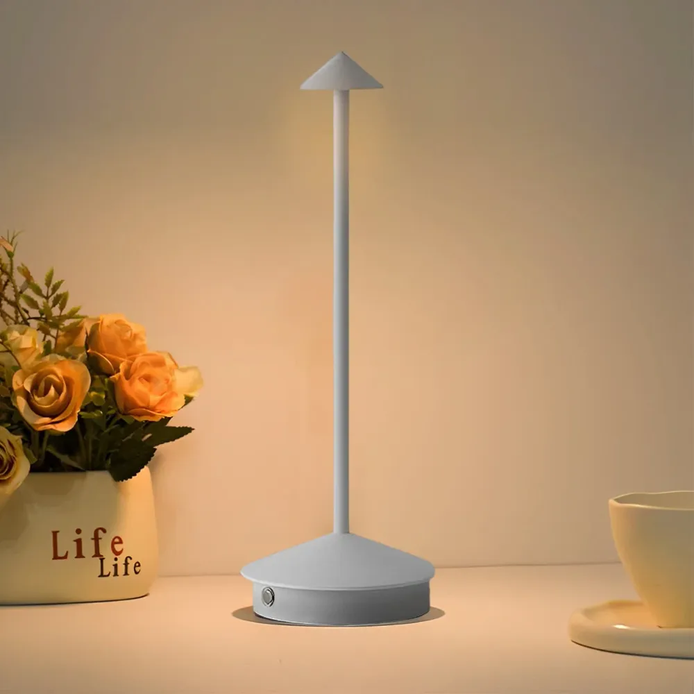 ArtiGlow - Lange Staaf Driehoek Paddenstoel Tafellamp met 3-Staps Dimbaar USB Touch Aan/Uit Selzar