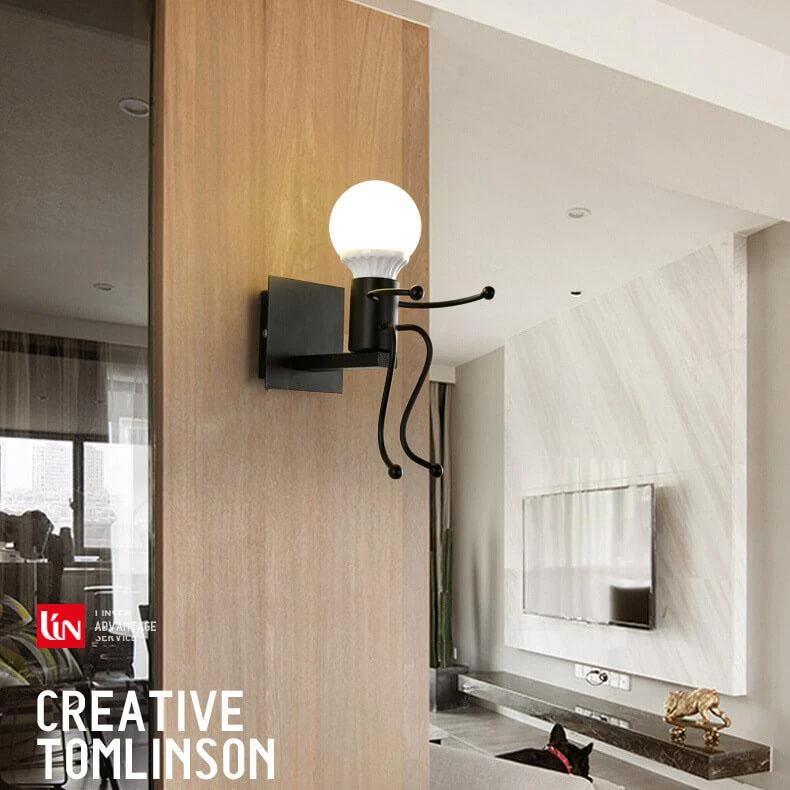 ArtiVillain - Smidseijzer wandlamp met 1 licht Selzar