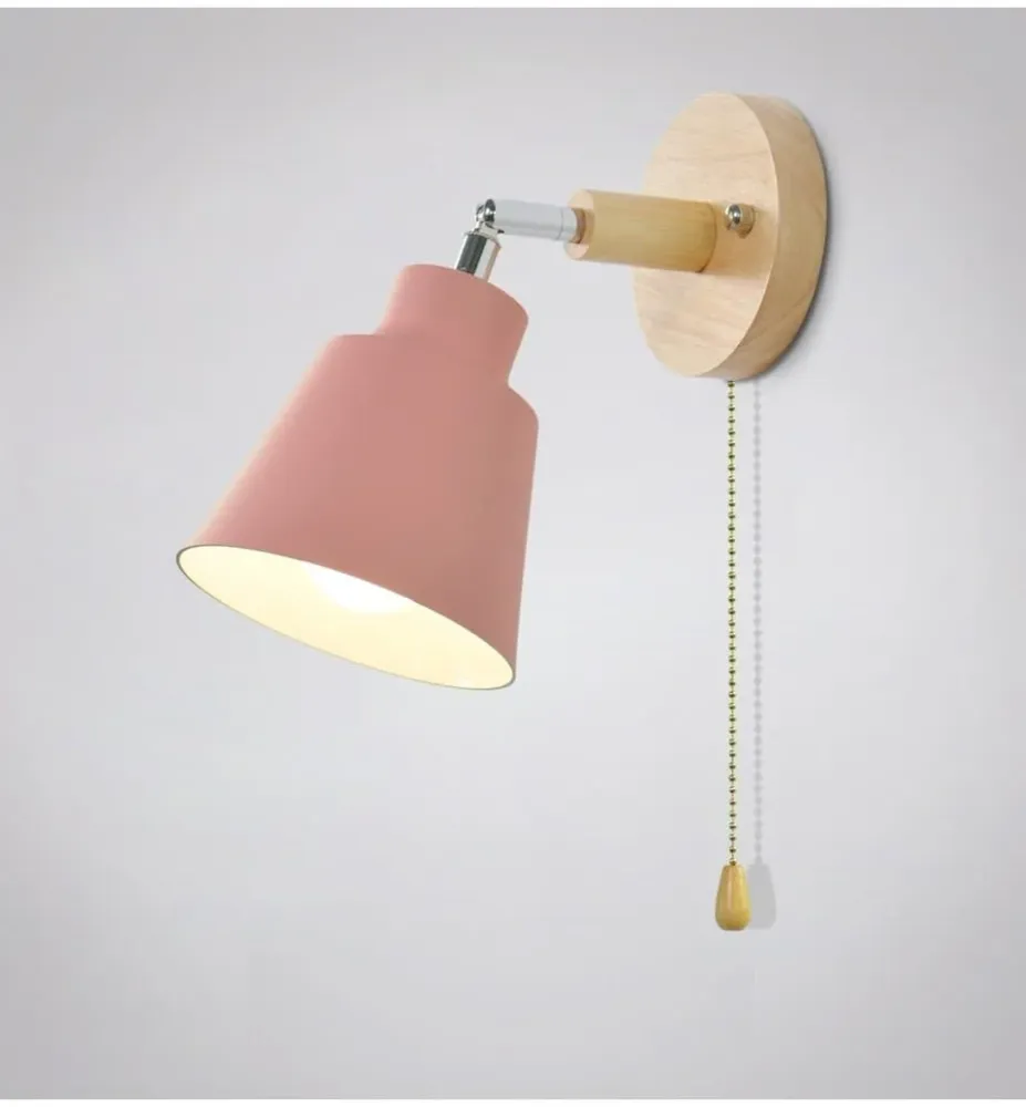 Draaibare Collin Wandlamp met Trekketting Schakelaar Selzar