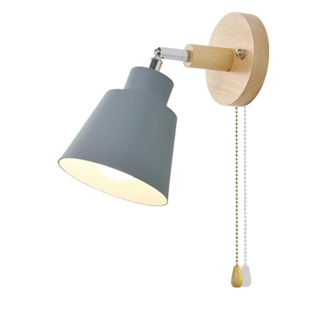 Draaibare Collin Wandlamp met Trekketting Schakelaar Selzar