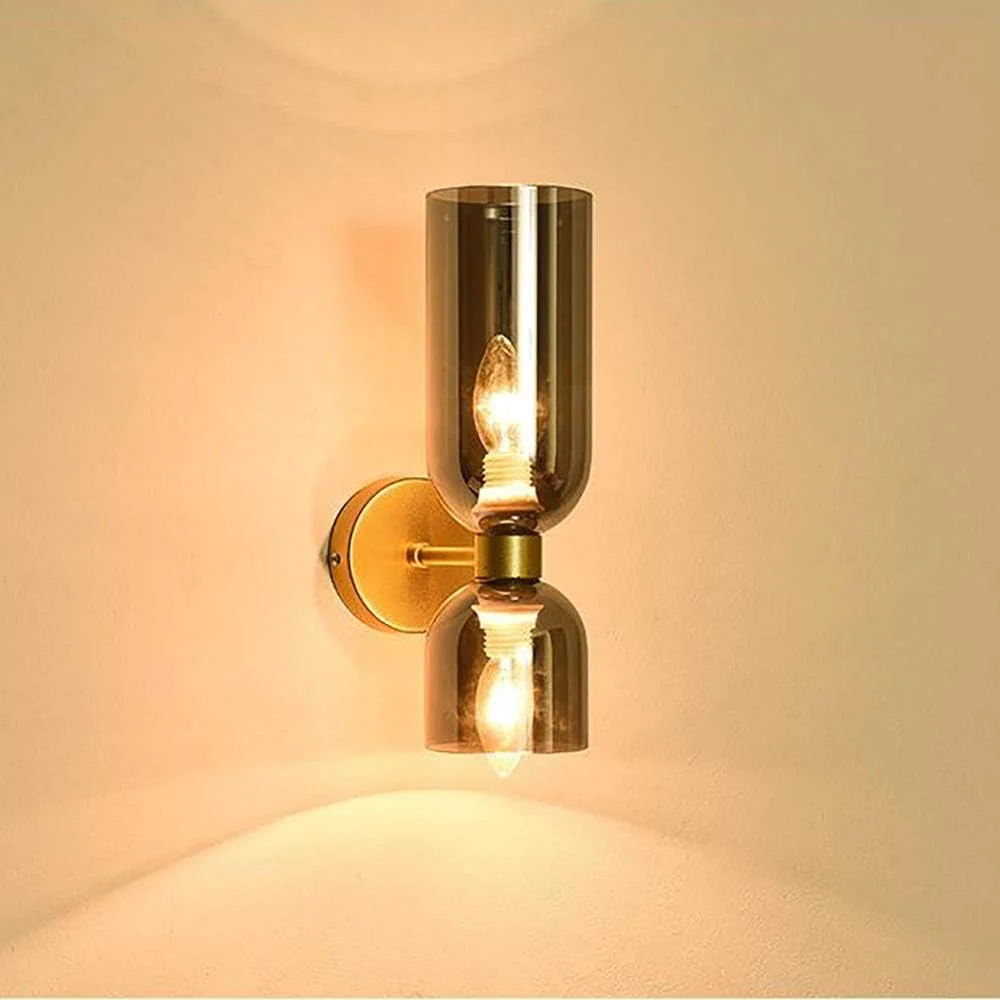 Dubbellaagse Glazen Wandlamp - Elegante Verlichting voor Jouw Ruimte Selzar