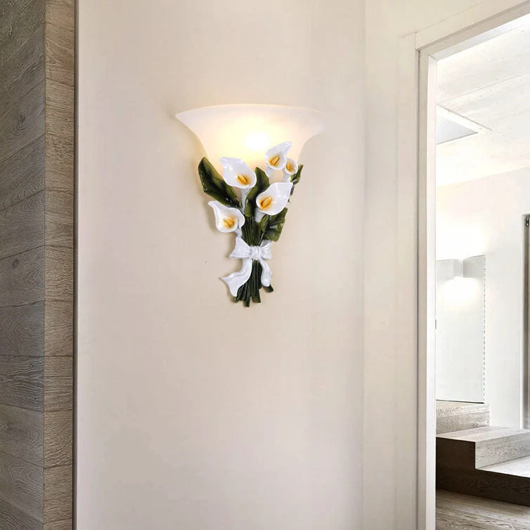 FloraLicht - Wandlamp met 1 Arm en Bloemenstruik Vorm Selzar