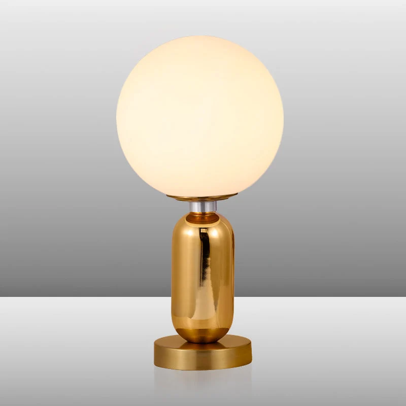 GloBelle - Moderne glazen bolvormige lamp met gouden metalen voet Selzar
