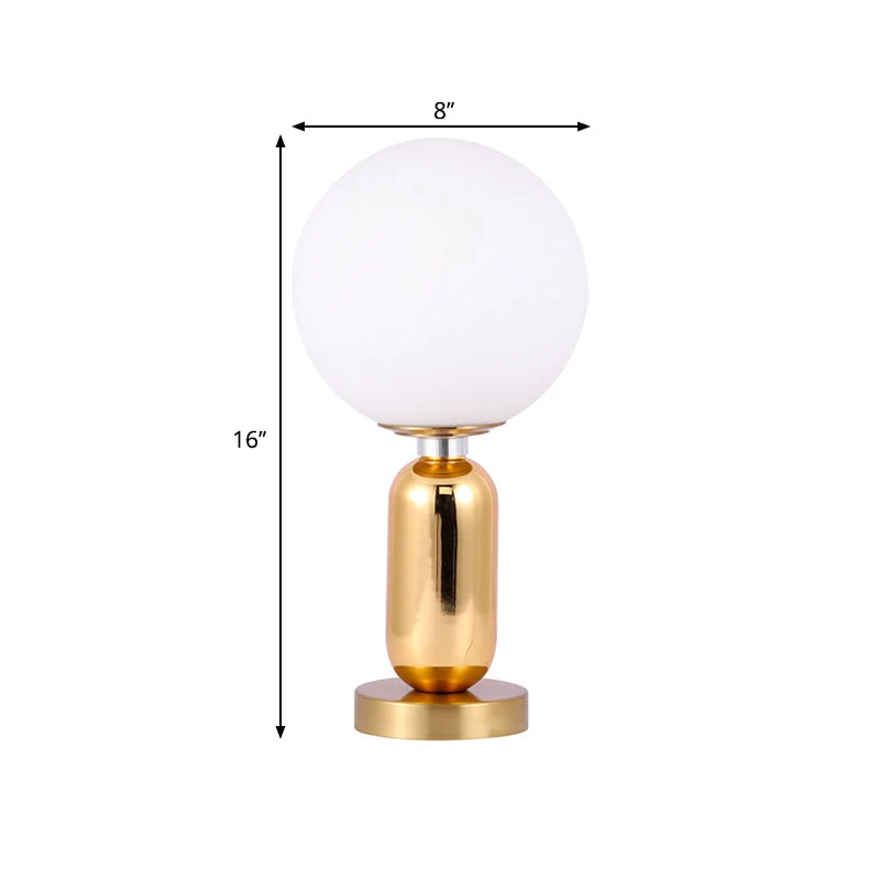 GloBelle - Moderne glazen bolvormige lamp met gouden metalen voet Selzar