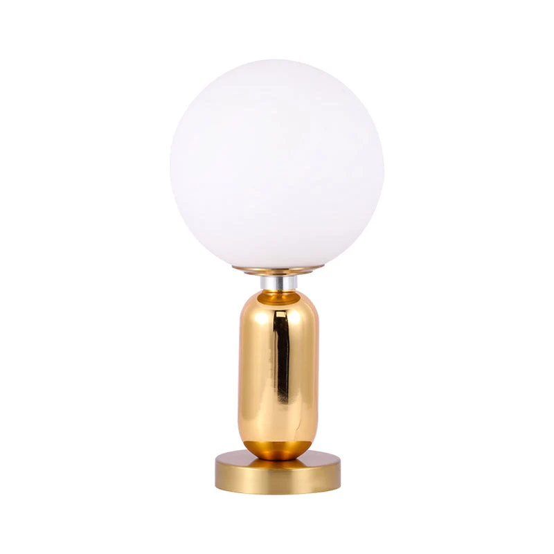 GloBelle - Moderne glazen bolvormige lamp met gouden metalen voet Selzar