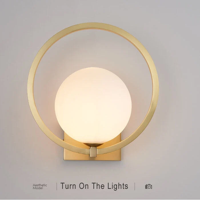 GloedSphere - Moderne wandlamp met ronde glazen bol en 1 lichtpunt Selzar