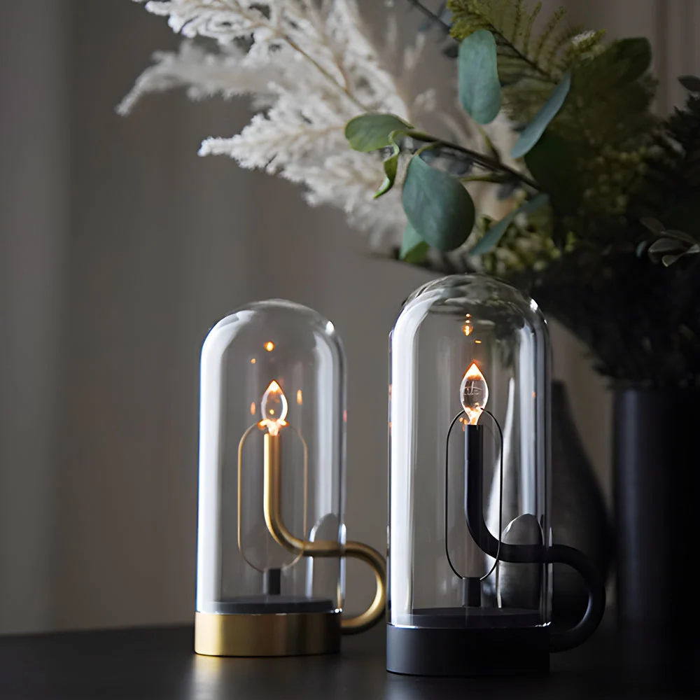 GlowNord - Oplaadbare Draadloze Tafellamp met Geïntegreerde LED-verlichting en Ingebouwde Batterij Selzar