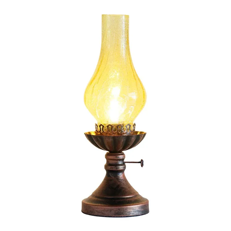 GlowThijs - Craykle Glas Lampenkap Kerosine Retro Nachtkastje Selzar