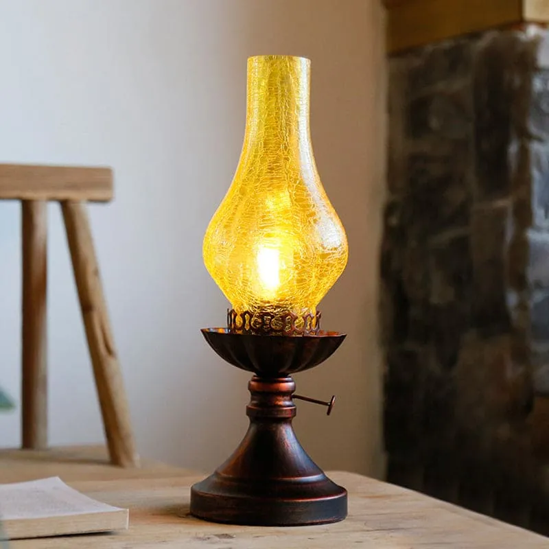 GlowThijs - Craykle Glas Lampenkap Kerosine Retro Nachtkastje Selzar