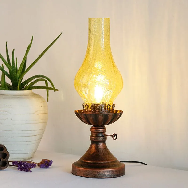 GlowThijs - Craykle Glas Lampenkap Kerosine Retro Nachtkastje Selzar
