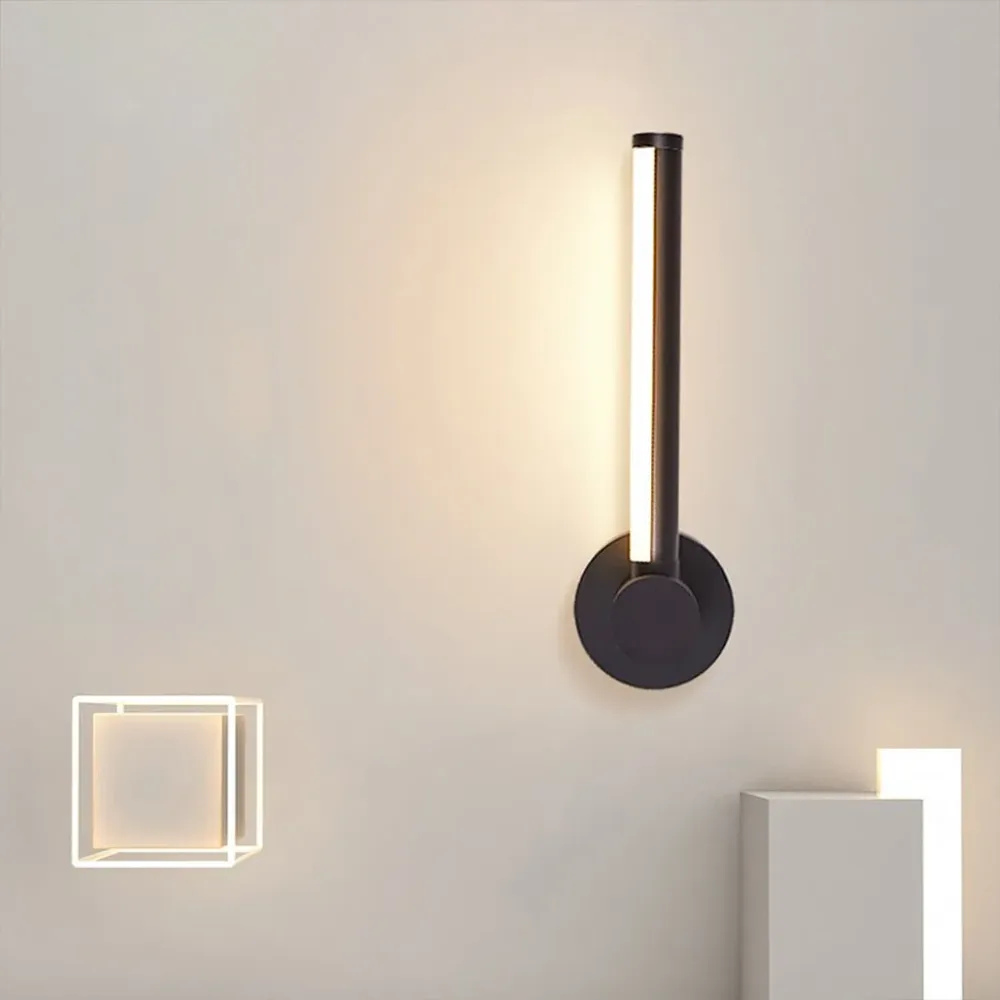 LichtLux - Eenvoudig Draaibare LED Wandlamp met Drie Kleuren Dimbaar voor de Woonkamer Achtergrondwand Selzar
