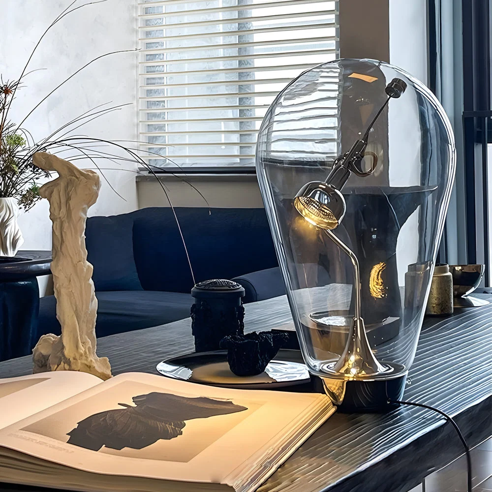 LumiMagnet - Industriële Magnetische Controle Glazen Bolvormige Tafellamp met Touch Dimming Selzar