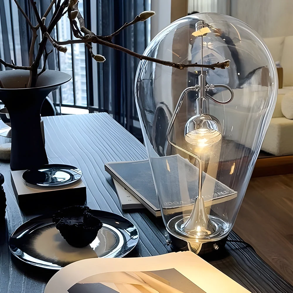 LumiMagnet - Industriële Magnetische Controle Glazen Bolvormige Tafellamp met Touch Dimming Selzar