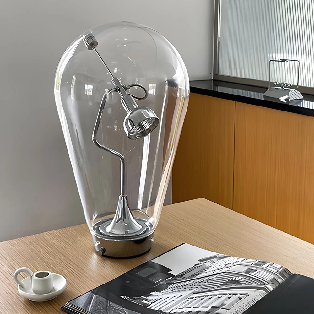 LumiMagnet - Industriële Magnetische Controle Glazen Bolvormige Tafellamp met Touch Dimming Selzar
