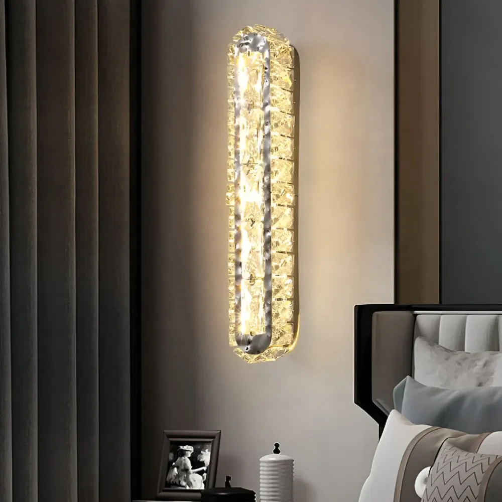 Lumina - Dubbele Strip LED Kristallen Moderne Wandlamp met Drie-Staps Dimfunctie Selzar