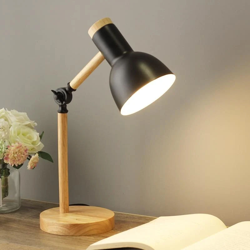 LuminaScandi - Scandinavische Houten Bureau Lamp Selzar