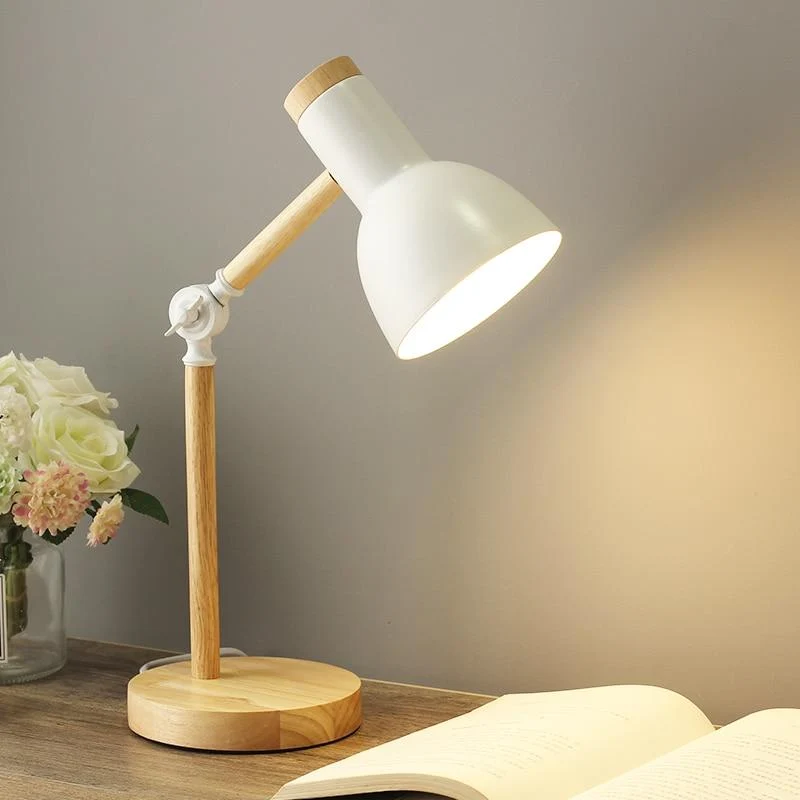 LuminaScandi - Scandinavische Houten Bureau Lamp Selzar
