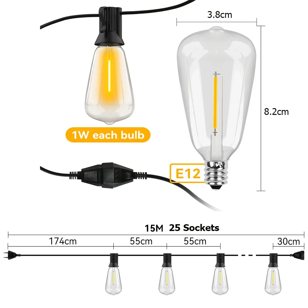 LumiRain - Waterdichte LED-lichtslinger Selzar