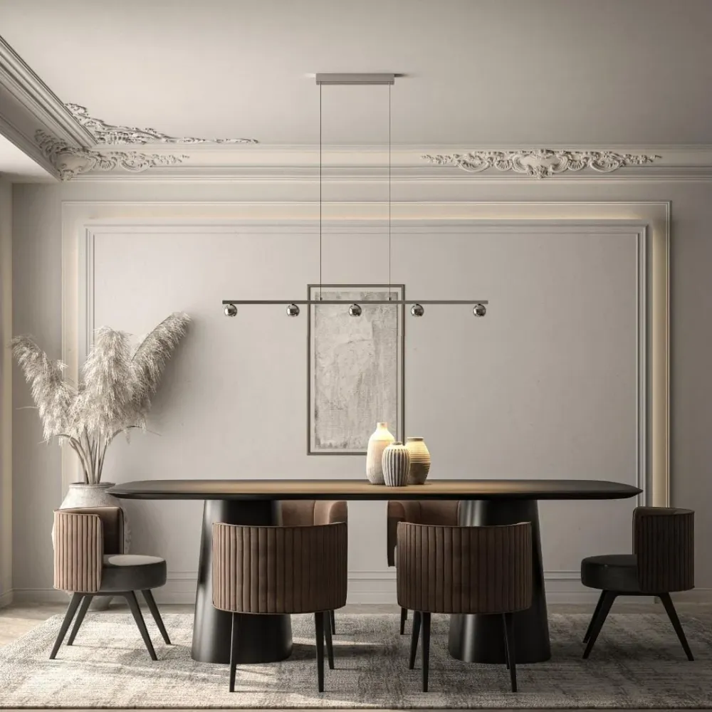 LumiSteel - LED Hanglamp, Warm, Verstelbare Hoogte Selzar