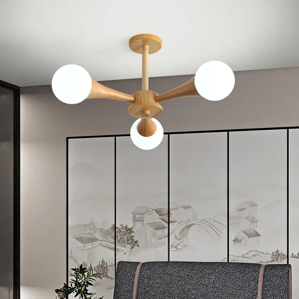 Luna - Elegante Houten Hanglamp Selzar