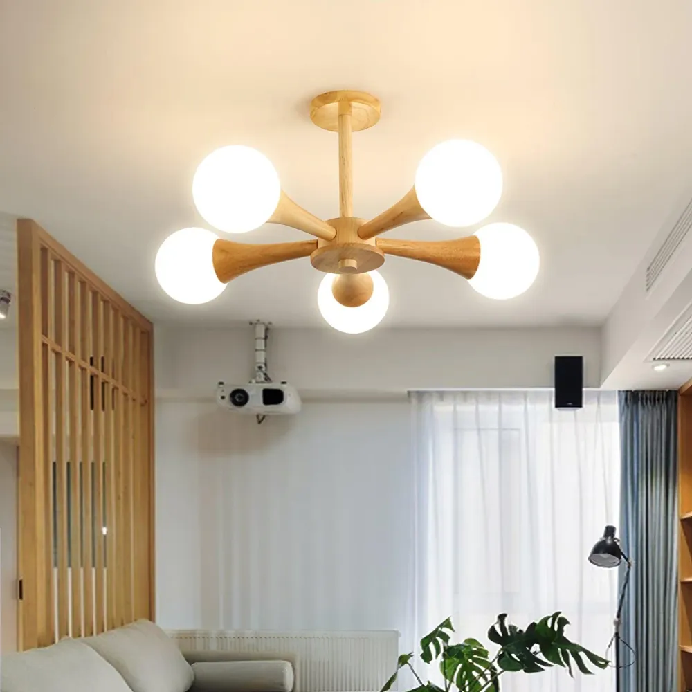 Luna - Elegante Houten Hanglamp Selzar
