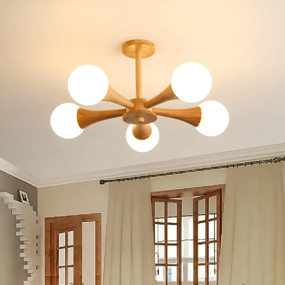 Luna - Elegante Houten Hanglamp Selzar