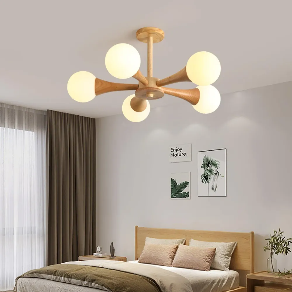 Luna - Elegante Houten Hanglamp Selzar