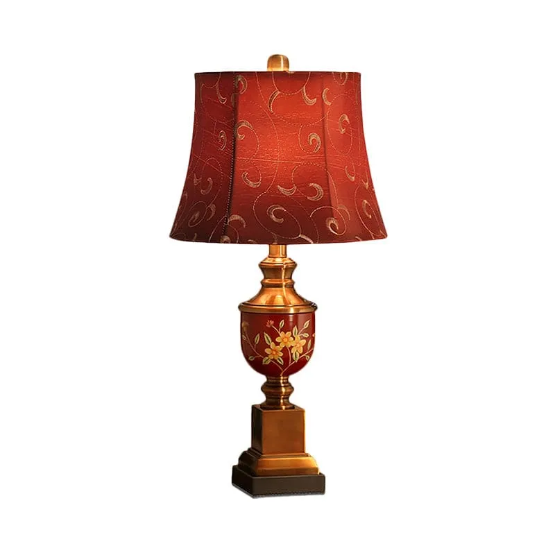 Luxora - Elegante Rode Keizerrijk Tafellamp Tafelbladstijl Selzar