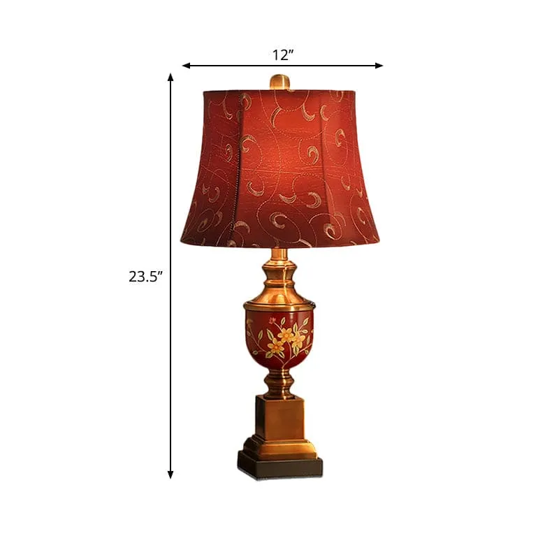 Luxora - Elegante Rode Keizerrijk Tafellamp Tafelbladstijl Selzar