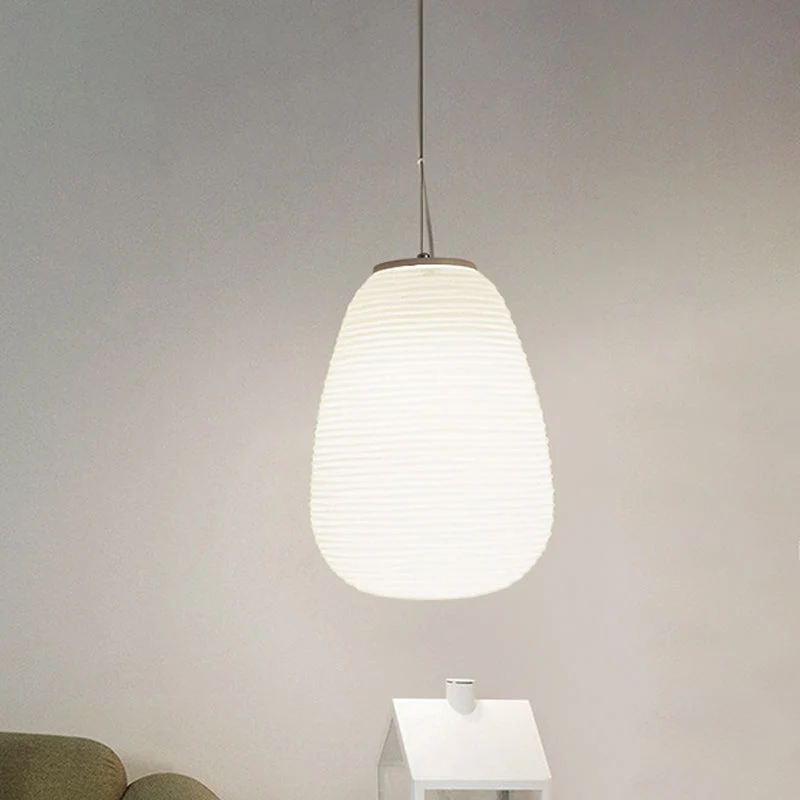 Moderne Hanglamp van Geribbeld Glas Selzar