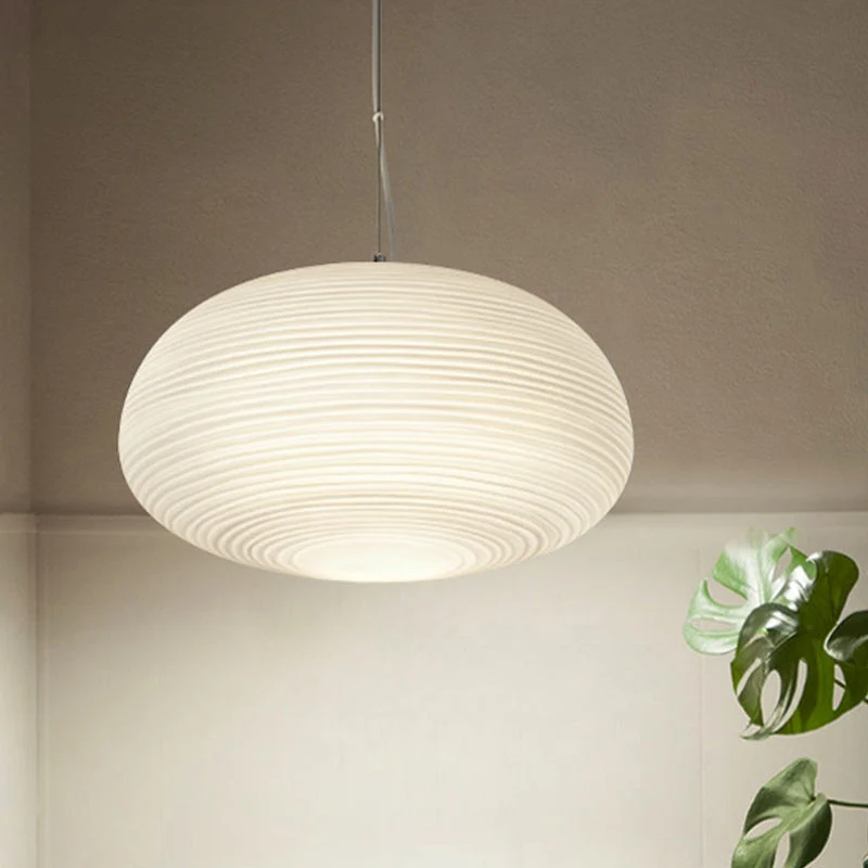 Moderne Hanglamp van Geribbeld Glas Selzar
